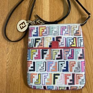 Colorful Fendi bag about 10 in tall and 8 in wide